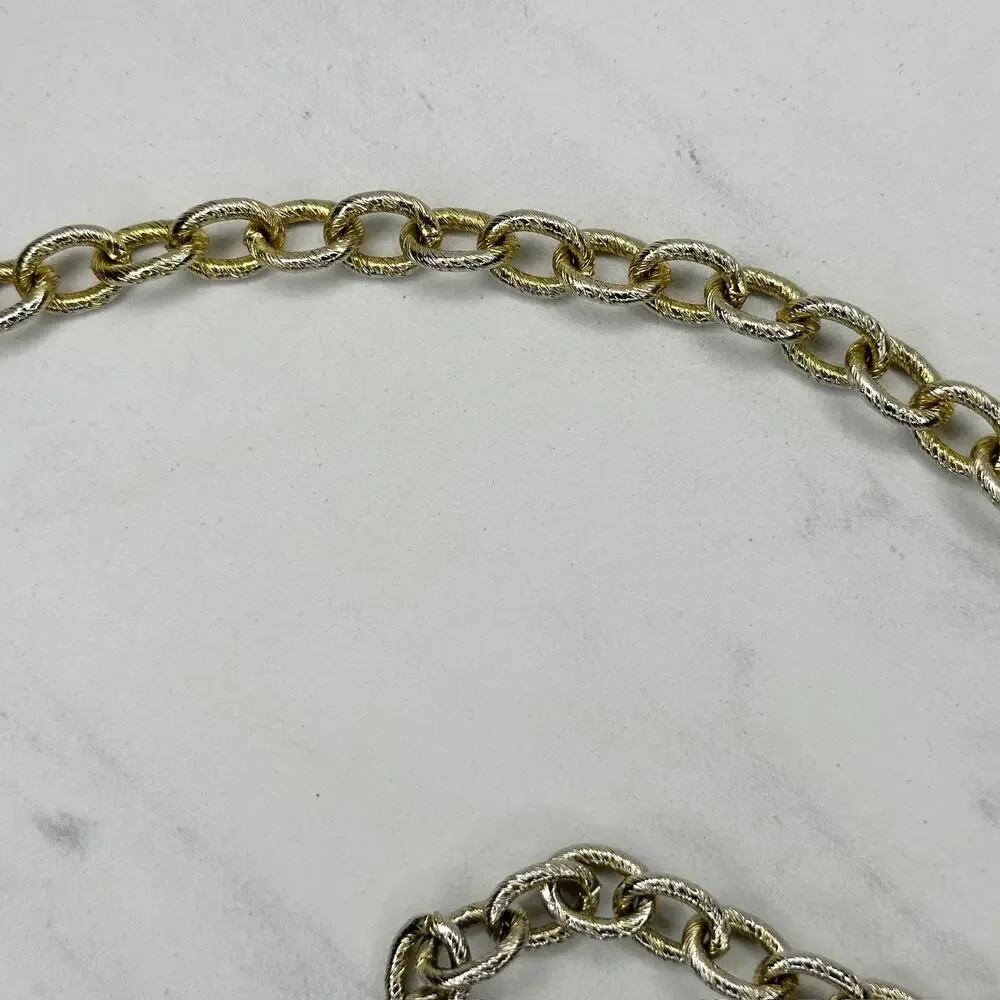 Vintage Chunky Gold Tone Chain Belt OS ✨